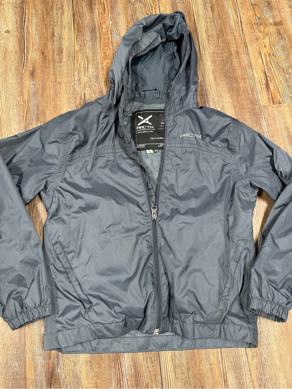 Arctix Gray Windbreaker Jacket kids size small